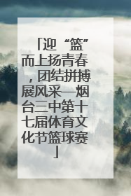 迎“篮”而上扬青春，团结拼搏展风采—烟台三中第十七届体育文化节篮球赛