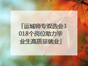 运城师专双选会3018个岗位助力毕业生高质量就业
