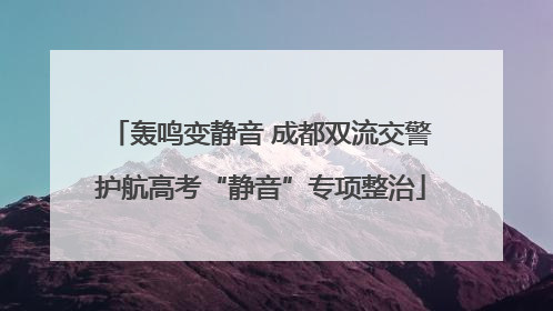 轰鸣变静音 成都双流交警护航高考“静音”专项整治