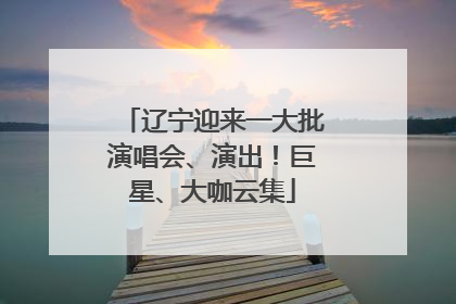 辽宁迎来一大批演唱会、演出！巨星、大咖云集