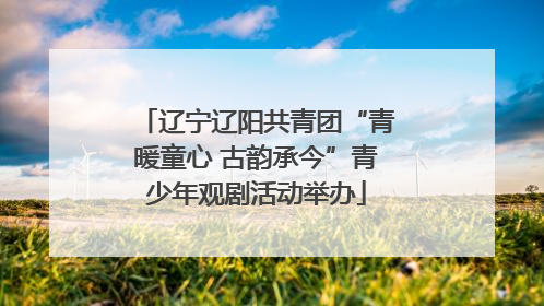 辽宁辽阳共青团“青暖童心 古韵承今”青少年观剧活动举办