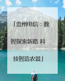贵州电信：数智探索新路 科技智造农景