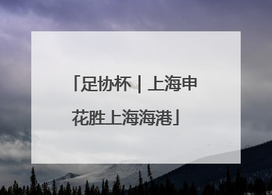 足协杯｜上海申花胜上海海港