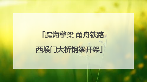 跨海擎梁 甬舟铁路西堠门大桥钢梁开架