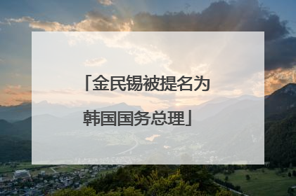 金民锡被提名为韩国国务总理