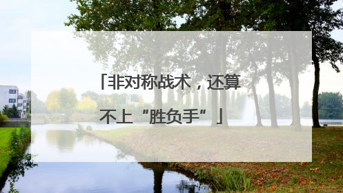 非对称战术，还算不上“胜负手”