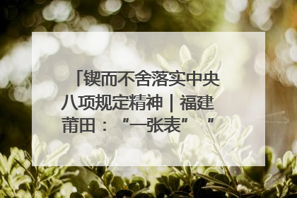 锲而不舍落实中央八项规定精神｜福建莆田：“一张表”“一张图”为基层减轻“数字负担”