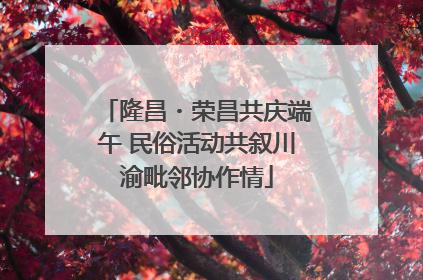 隆昌・荣昌共庆端午 民俗活动共叙川渝毗邻协作情