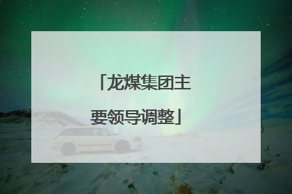 龙煤集团主要领导调整
