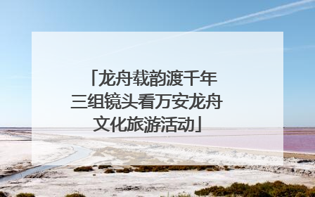龙舟载韵渡千年 三组镜头看万安龙舟文化旅游活动