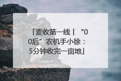 麦收第一线丨“00后”农机手小徐：5分钟收完一亩地