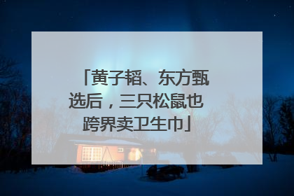 黄子韬、东方甄选后，三只松鼠也跨界卖卫生巾