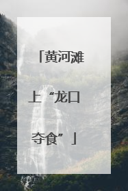 黄河滩上“龙口夺食”