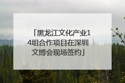 黑龙江文化产业14组合作项目在深圳文博会现场签约