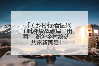 （乡村行·看振兴）毗邻统战破局“出圈” 浙沪乡村绘就共富新图景