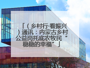 （乡村行·看振兴）通讯：内蒙古乡村公益岗托底农牧民“稳稳的幸福”