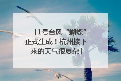 1号台风“蝴蝶”正式生成！杭州接下来的天气很复杂