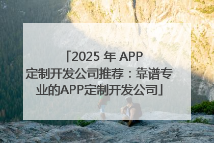 2025 年 APP 定制开发公司推荐：靠谱专业的APP定制开发公司