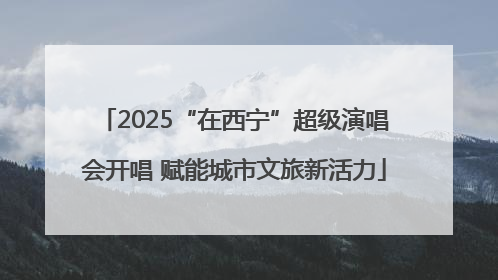 2025“在西宁”超级演唱会开唱 赋能城市文旅新活力