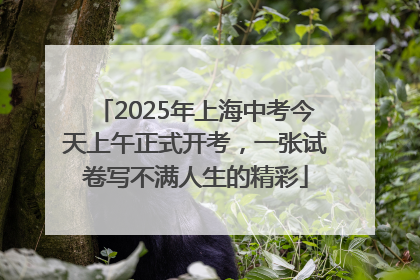2025年上海中考今天上午正式开考，一张试卷写不满人生的精彩