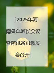 2025年河南省总河长会议暨防汛备汛调度会召开