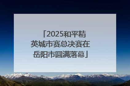 2025和平精英城市赛总决赛在岳阳市圆满落幕