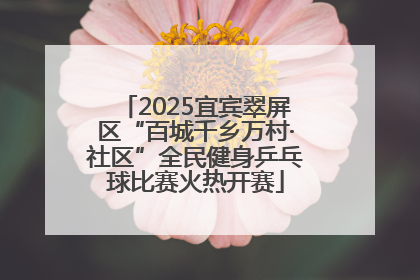 2025宜宾翠屏区“百城千乡万村·社区”全民健身乒乓球比赛火热开赛