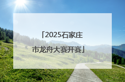 2025石家庄市龙舟大赛开赛