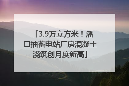 3.9万立方米！潘口抽蓄电站厂房混凝土浇筑创月度新高