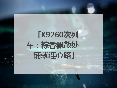K9260次列车：粽香飘散处 铺就连心路
