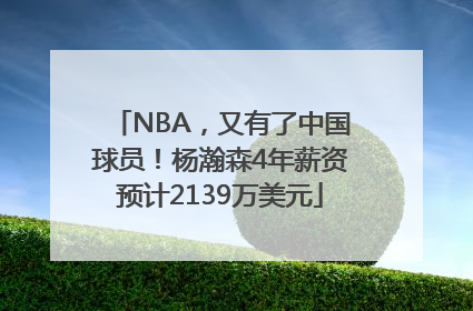 NBA，又有了中国球员！杨瀚森4年薪资预计2139万美元